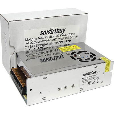 Блок питания 12V 250W, IP20, металл сетка стандарт SmartBuy [SBL-IP20-Driver-250W]