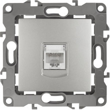 Розетка с/у компьютерная RJ45, ЭРА12 [12-3107-03][10] алюминий