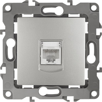 Розетка с/у компьютерная RJ45, ЭРА12 [12-3107-03][10] алюминий