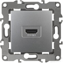 Розетка с/у HDMI, ЭРА12 [12-3114-03][10] алюминий
