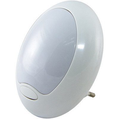 Светильник ночник LED 0,5W, d95,  в розетку, с выключателем, TDM Хамелеон [SQ0357-0005] белый