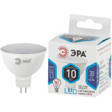 Лампа LED GU5.3/MR16 софит, 10W, 4000K, 800Лм, ЭРА [LED smd MR16-10W-840-GU5.3]