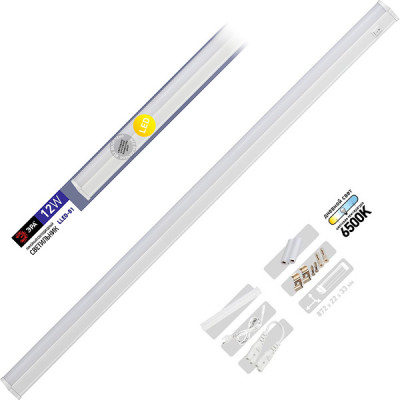 Светильник линейный LED 12W, 6500K, 1000Лм 872*22*33, ЭРА [LLED-01-12W-6500-W]
