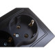 Розетка с/у 2x2P+E 16A, IP20, SmartBuy Венера [SBE-01b-16-S2-Z-c] черный керамика