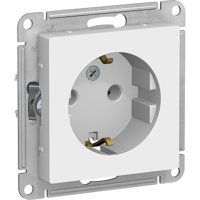 Розетка с/у 2P+E 16A, IP20, Schneider Electric ATLASDESIGN [ATN000143] белый [20]