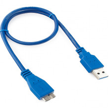 Кабель USB3.0 - microUSB, 0,5м, Cablexpert [CCP-mUSB3-AMBM-0.5M] синий