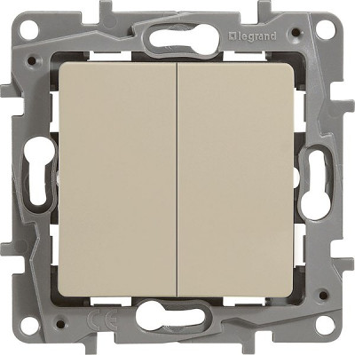 Выключатель с/у 2-кл 10A, IP20, Legrand Etika [672302] сл. кость
