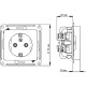 Розетка с/у 2P+E 16A, IP20, Schneider Electric Glossa [GSL000143] белый [20/160]