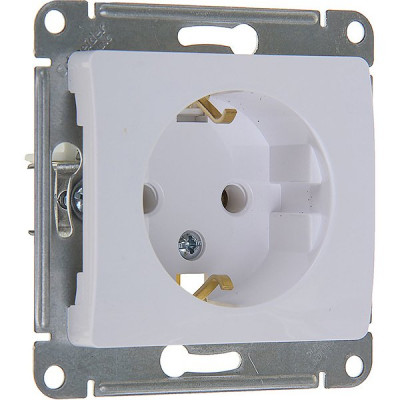 Розетка с/у 2P+E 16A, IP20, Schneider Electric Glossa [GSL000143] белый [20/160]