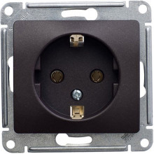 Розетка с/у 2P+E 16A, IP20, Schneider Electric Glossa [GSL000843] шоколад