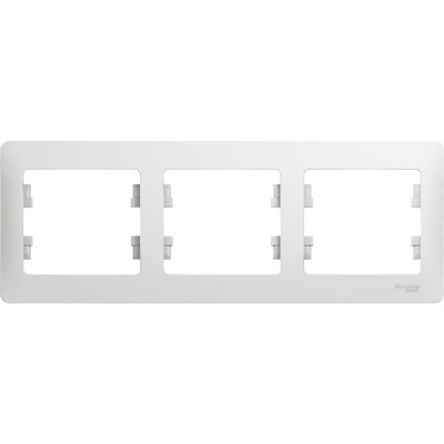 Рамка 3п, IP20, горизонтальная, Schneider Electric Glossa [GSL000103] белый