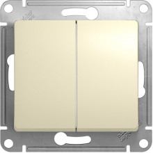 Выключатель с/у 2-кл 10А, IP20, Schneider Electric Glossa [GSL000251] бежевый