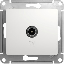 Розетка с/у TV одиночная, IP20, 1дБ, Schneider Electric Glossa [GSL000191] белый