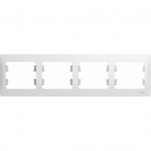 Рамка 4п, IP20, горизонтальная, Schneider Electric Glossa [GSL000104][15] белый