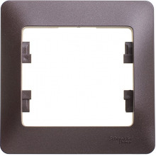Рамка 1п, Schneider Electric Glossa [GSL000801] шоколад