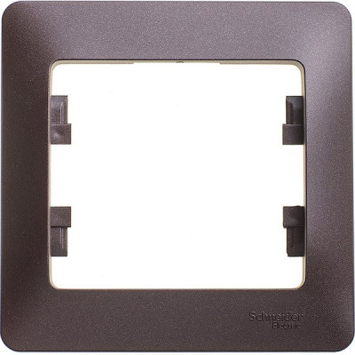 Рамка 1п, Schneider Electric Glossa [GSL000801] шоколад