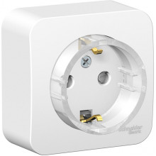 Розетка о/у 2P+E 16А, тонкая, со шторками, изол.пл., Schneider Electric Blanca [BLNRA111111] белый