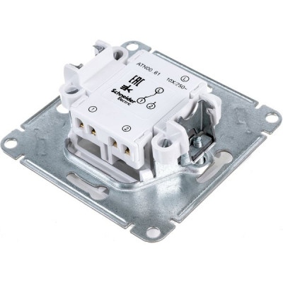 Переключатель с/у 1-кл 10А, IP20, Schneider Electric ATLASDESIGN [ATN000161] белый