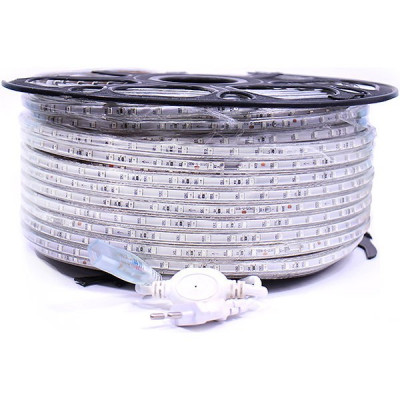 Лента LED 220В SMD2835  60/м, IP68, 4.8Вт/м, 6мм, желтый, бухта 100м, цена за 1м, BL [F2W]