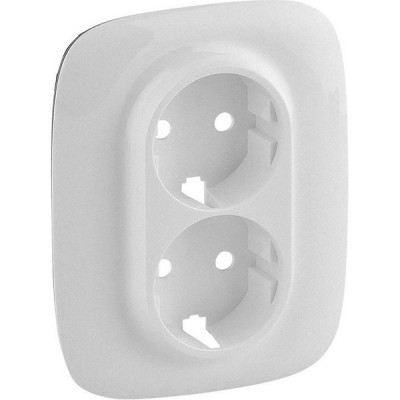 Лицевая панель розетка с/у 2x2P+E, IP20, Legrand Valena Allure [754955] белый