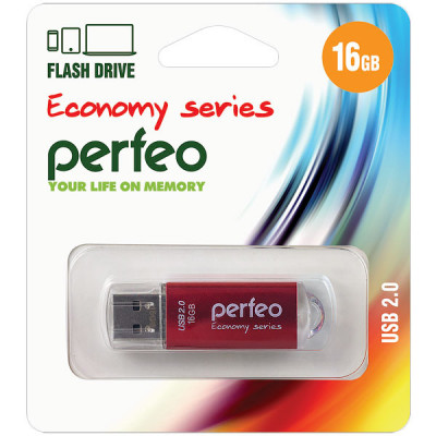 Накопитель USB Flash 16Gb Perfeo E01 Red
