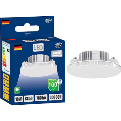 Лампа LED GX53, 10W, 4000K, 780Лм, REV [32568 0]