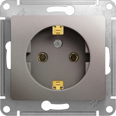 Розетка с/у 2P+E 16A, IP20, Schneider Electric Glossa [GSL001243] платина