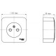 Розетка о/у 2P 16А, изол.пл., Schneider Electric Blanca [BLNRA000111] белый