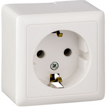 Розетка о/у 2P+E 16А, Schneider Electric Хит [RA16-133-B] белый