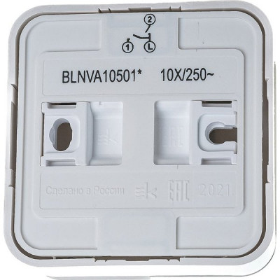 Выключатель о/у 2-кл 10А, изол.пл., Schneider Electric Blanca [BLNVA105011] белый [15]