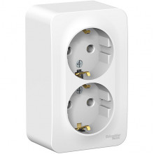 Розетка о/у 2x2P+E 16А, Schneider Electric Blanca [BLNRA010201] белый [8/48]
