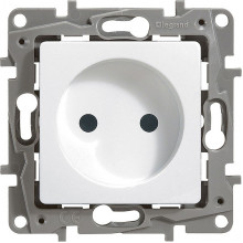 Розетка с/у 2P 16A, IP20, Legrand Etika [672220] бел.