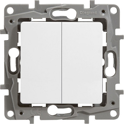 Выключатель с/у 2-кл 10A, IP20, Legrand Etika [672202] бел.