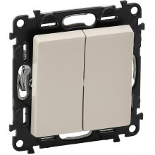 Переключатель с/у 2-кл 10A, IP20, Legrand Valena Life [752508] сл. кость