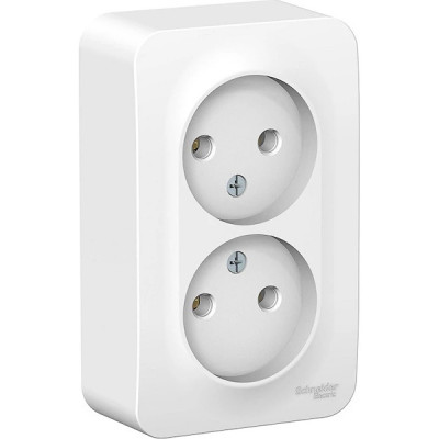 Розетка о/у 2x2P 16А, Schneider Electric Blanca [BLNRA000201][10] белый