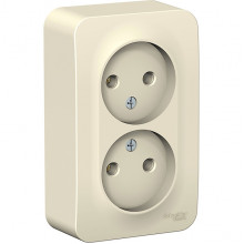 Розетка о/у 2x2P 16А, Schneider Electric Blanca [BLNRA000202] молочный