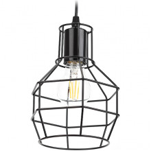 Светильник подвесной 1*E27*60W, металл, d140*220-970, ЭРА LOFT [PL11 BK] черный 