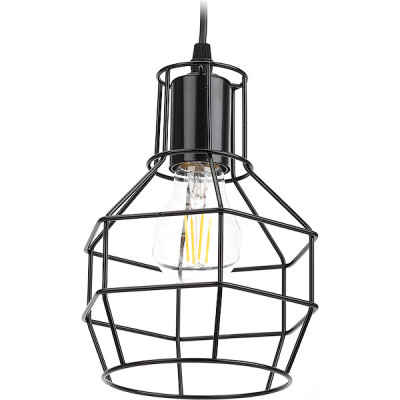 Светильник подвесной 1*E27*60W, металл, d140*220-970, ЭРА LOFT [PL11 BK] черный 
