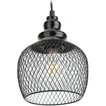 Светильник подвесной 1*E27*60W, металл, d170*220-1000, ЭРА LOFT [PL8 BK] черный 