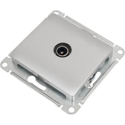 Розетка с/у TV одиночная, IP20, 1дБ, Schneider Electric Glossa [GSL000391] алюминий