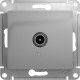 Розетка с/у TV одиночная, IP20, 1дБ, Schneider Electric Glossa [GSL000391] алюминий