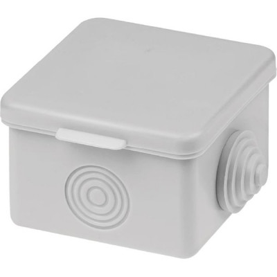 Коробка распаячная о/у  65*65*50мм, крышка, IP54, 4вх, TDM [SQ1401-0511][120] серый