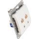 Розетка с/у компьютерная 2xRJ45, IP20, Schneider Electric Glossa [GSL000185KK] белый
