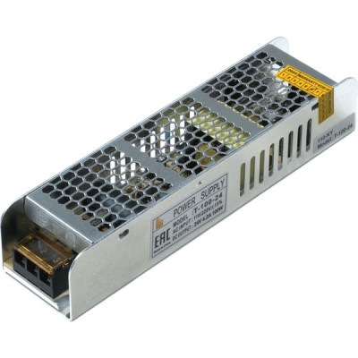 Блок питания 24V 100W, IP20, металл решетка узкий [T-100-24]