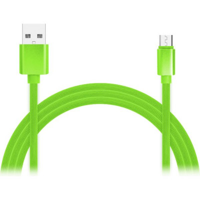 Кабель USB - microUSB, 1.0м, Jet.A [JA-DC24 1m Green] зеленый, TPE, 2А, QC3.0