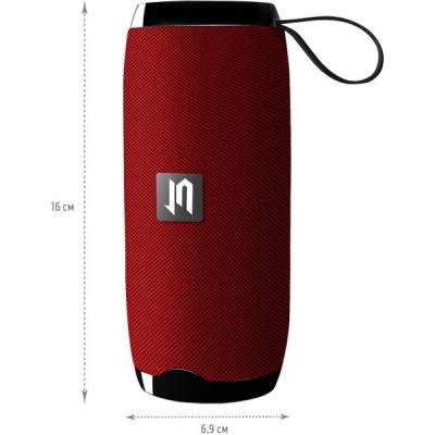 Колонка Jet.A, BT, MP3 microSD, AUX, USB, 10W, 1200mAh, красная [PBS-80 Red]