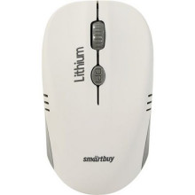 Мышь беспроводная SmartBuy 344CAG бело-серая, с зарядкой от USB, аккум., [SBM-344CAG-WG]