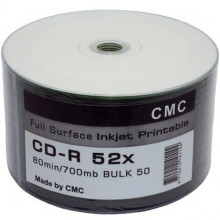 Диск CD-R 700Mb 52x BULK [CMC] inkjet printable [Sp50/600]