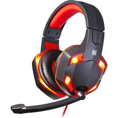 Гарнитура Defender HN-G370 Warhead, 2.0м кабель, черный + красный [64037]