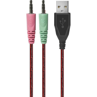 Гарнитура Defender HN-G370 Warhead, 2.0м кабель, черный + красный [64037]